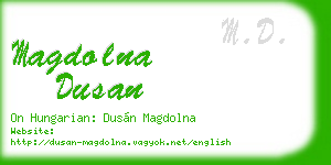 magdolna dusan business card